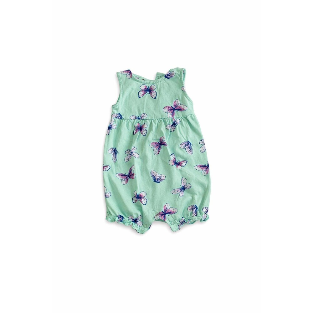Carter’s 12M Baby Girl Butterfly Romper Mint Green Spring Summer Outfit